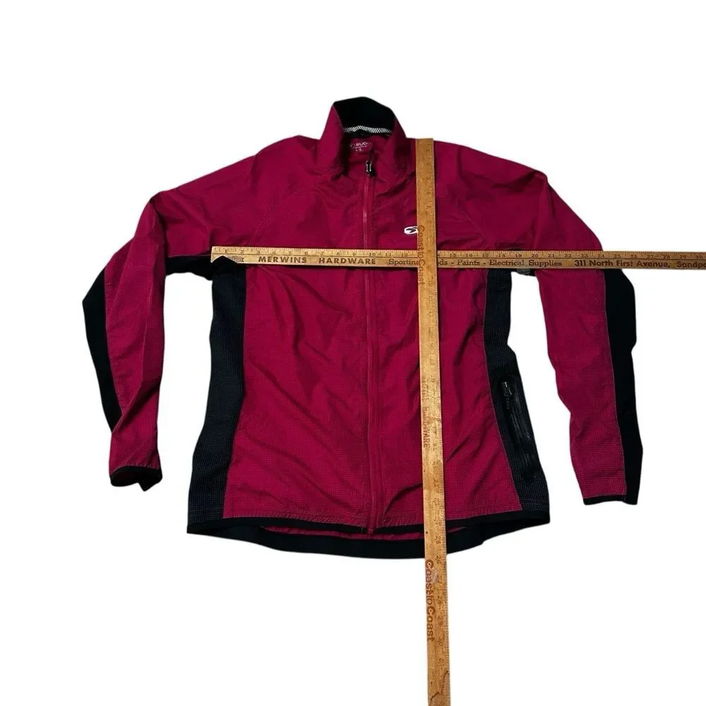 SUGOi Pink and Black Zip-Up Reflective Waterproof Bike Jacket Large - Picture 7 of 9